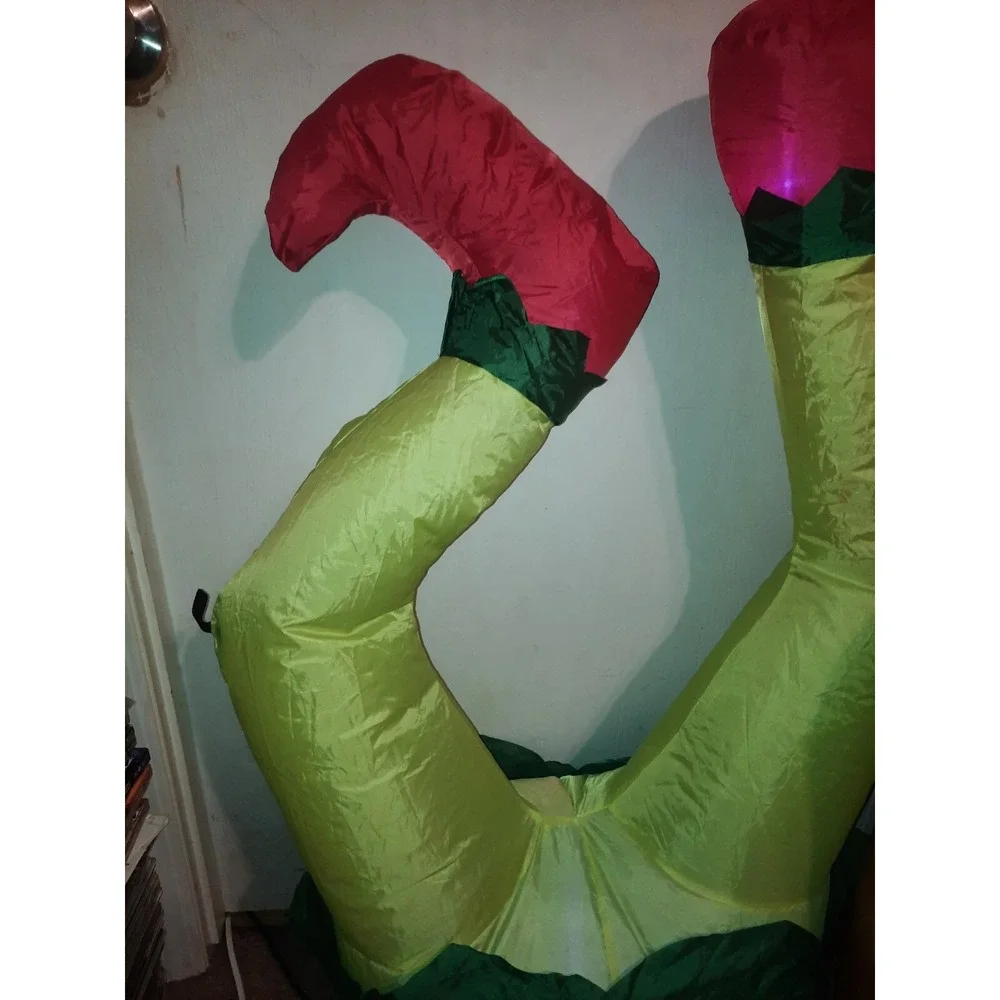 Holiday Time Christmas Inflatable Elf Legs, 3.5' Lights Up